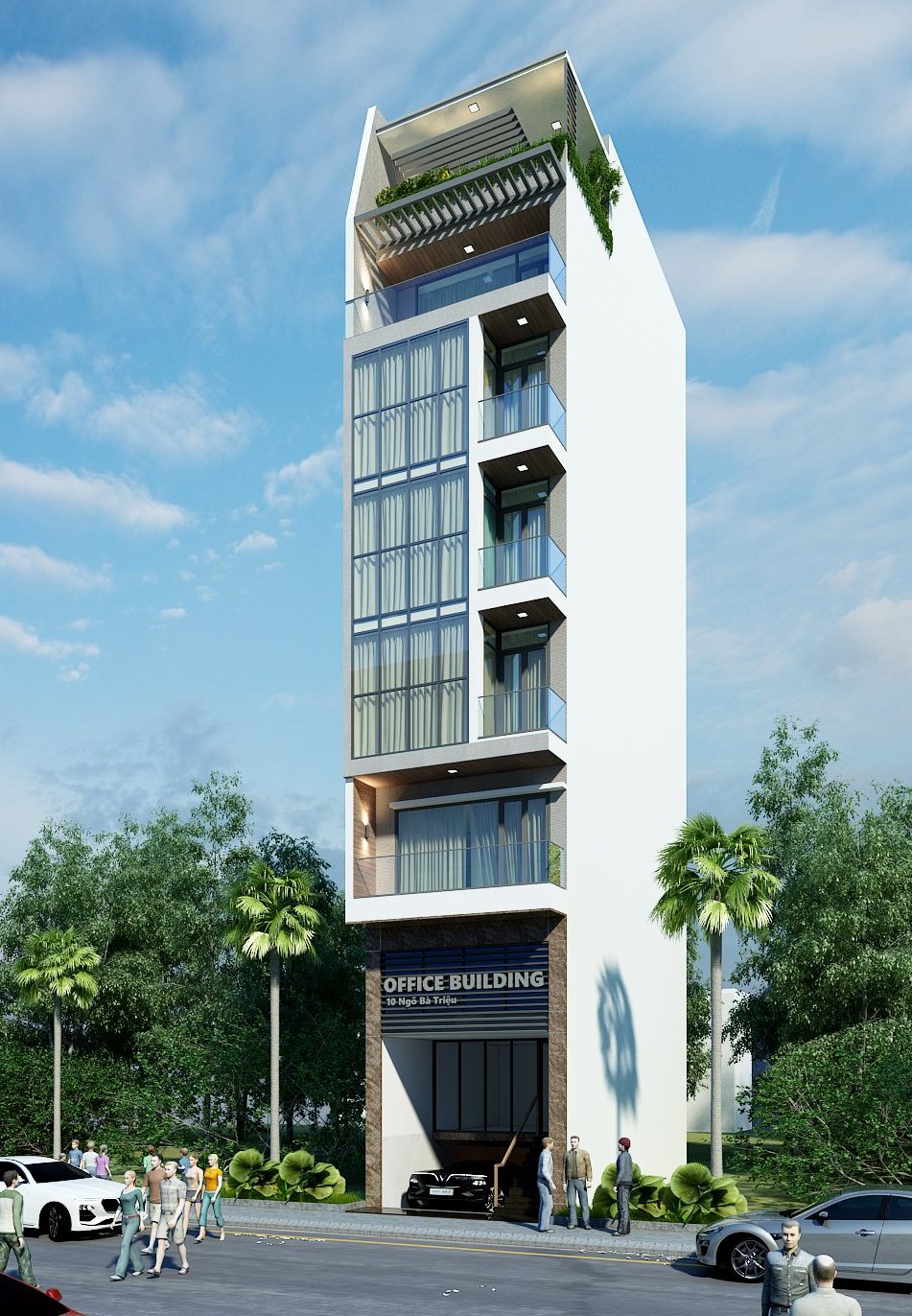 NHÀ PHỐ 7 TẦNG HIỆN ĐẠI 4.8x10.5m, VĂN PHÒNG CHO THUÊ KẾT HỢP CĂN HỘ VÀ QUÁN CAFE