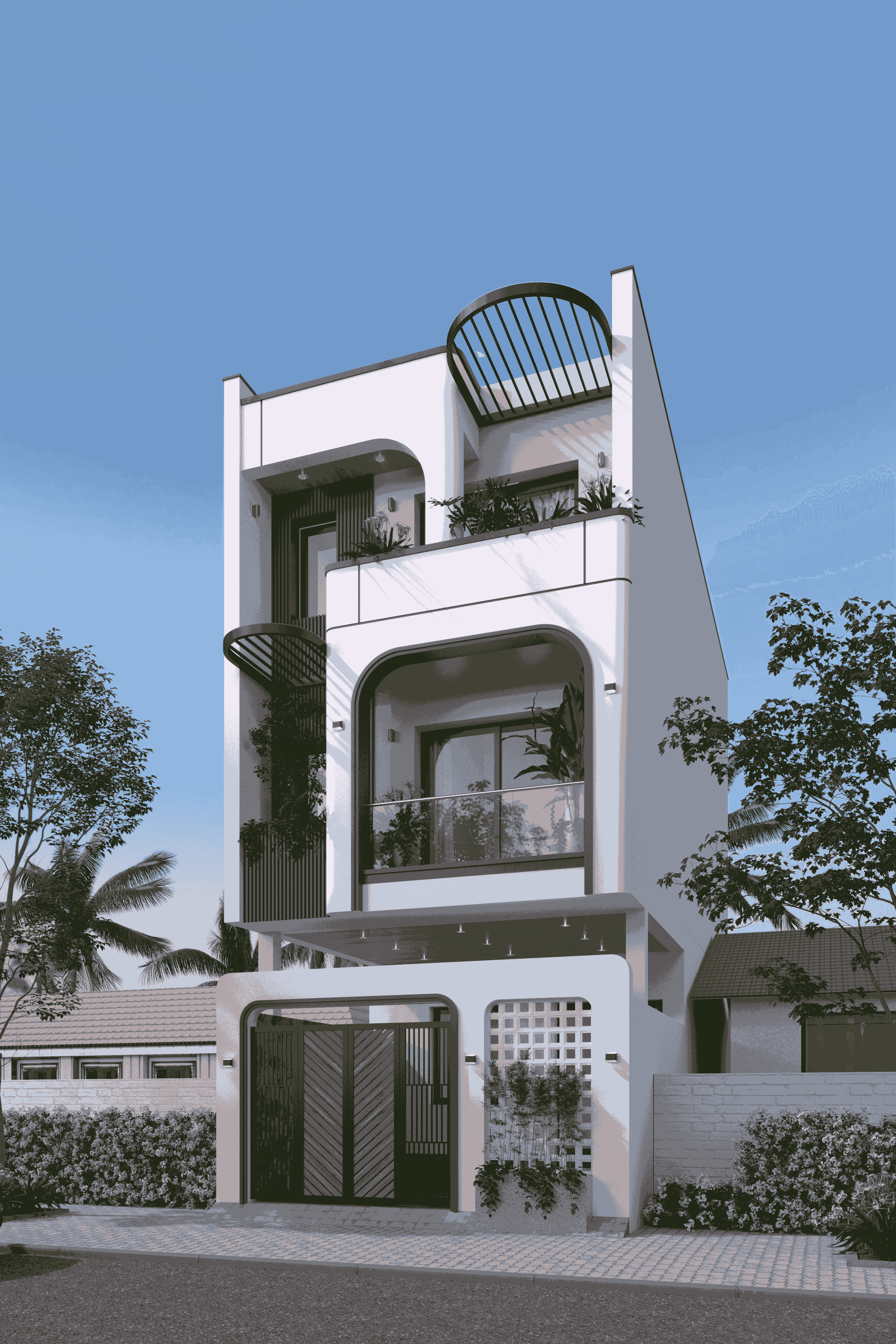 THIẾT KẾ NHÀ PHỐ 3 TẦNG CAO CẤP 5x15M - CHI PHÍ KHOẢNG 1.4 TỶ