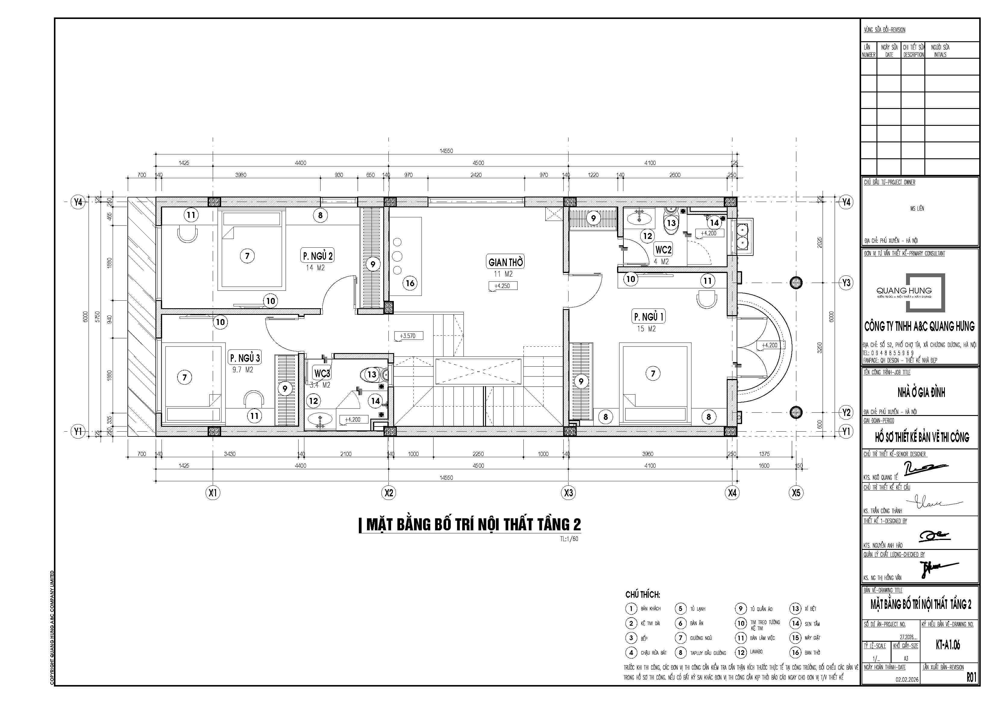 Nhà phố tân cổ điển 6x15m 3 tầng, 3 phòng ngủ