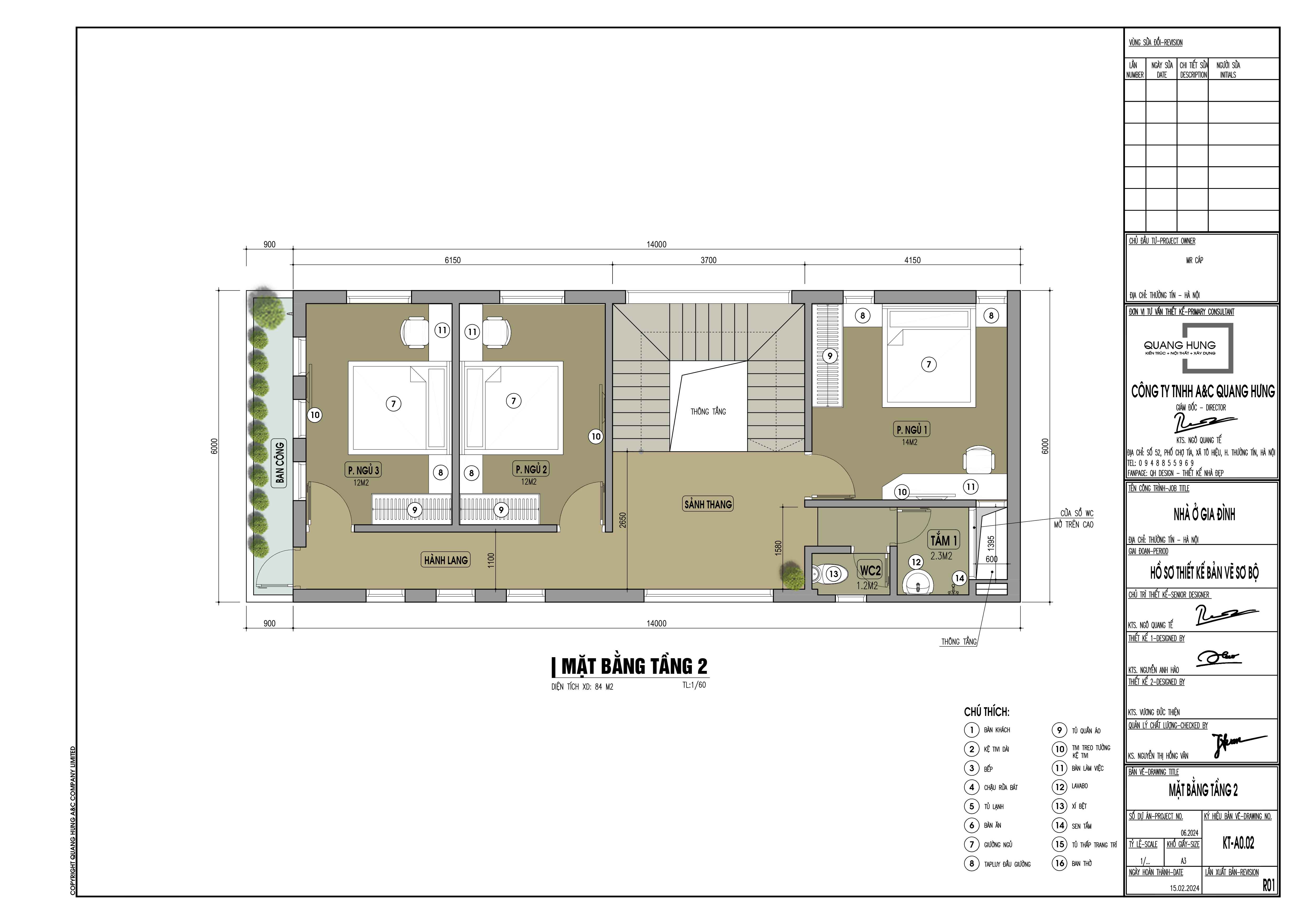 Nhà phố 4 tầng. 6x15m, 5 phòng ngủ với phong cách hiện đại