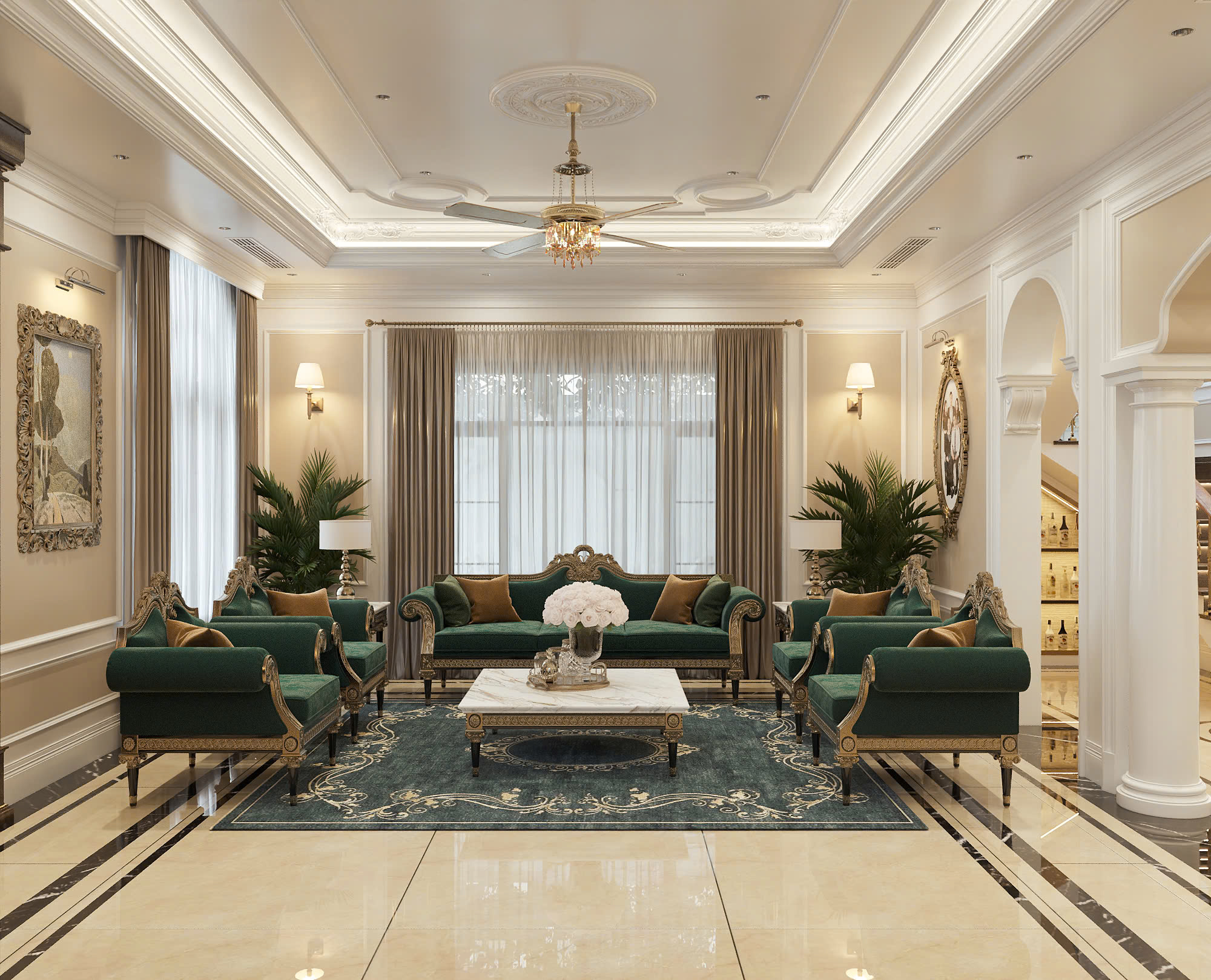 Thiết kế nội thất biệt thự 18 x 14m - bản giao hưởng của ánh sáng