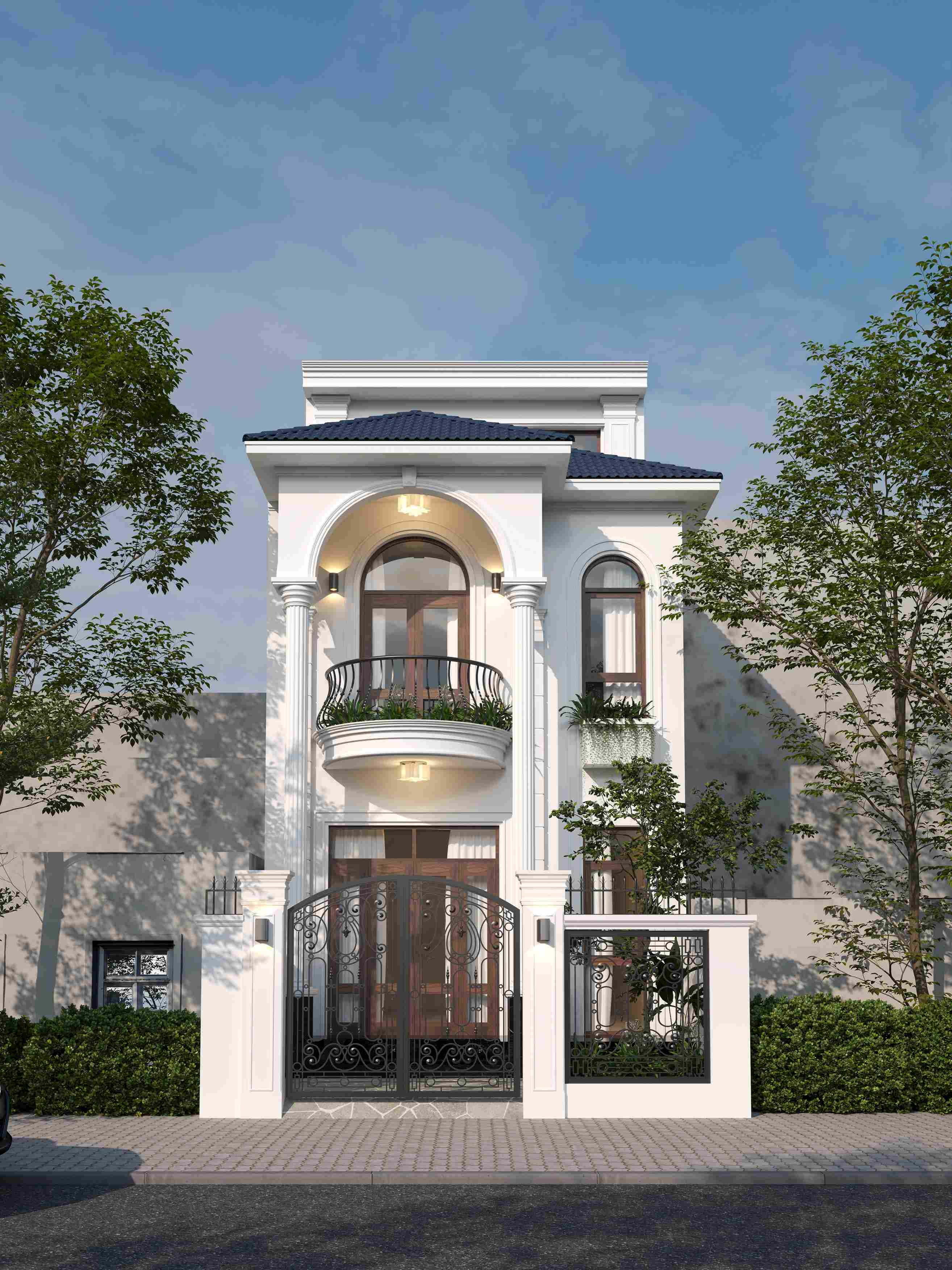 Nhà phố tân cổ điển 6x15m 3 tầng, 3 phòng ngủ