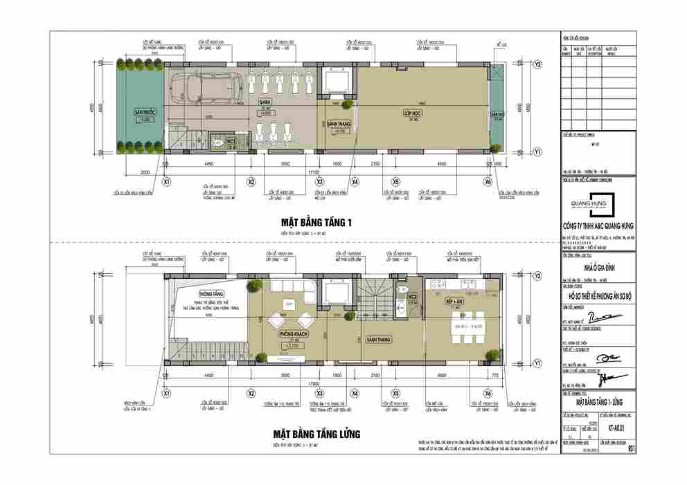Nhà phố 4 tầng + 1 lửng. 4.8x17m. 4 phòng ngủ kết hợp phòng học, phong cách hiện đại, thời thượng