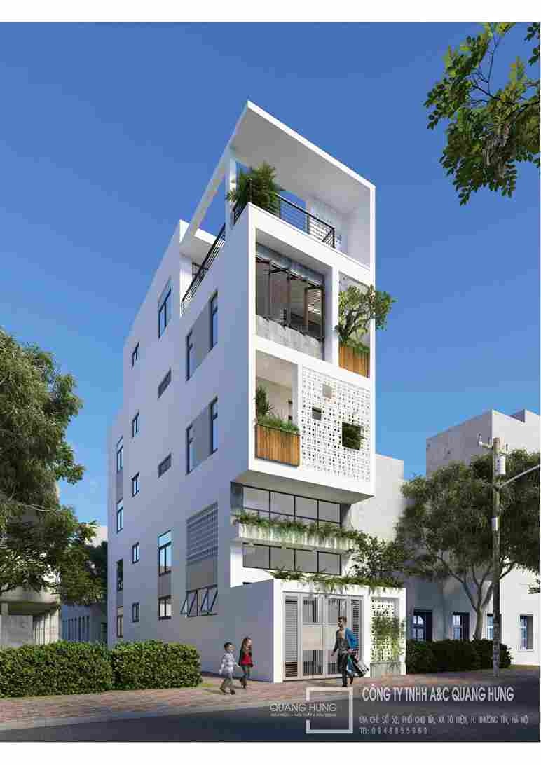 nhà tân cổ điển 4 tầng