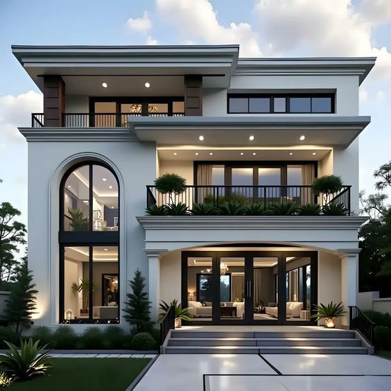 Thiết Kế Nhà Phố Hiện Đại 3 Tầng – Kiến Trúc Đặc Sắc, Không Gian Sống Xanh | NP25107