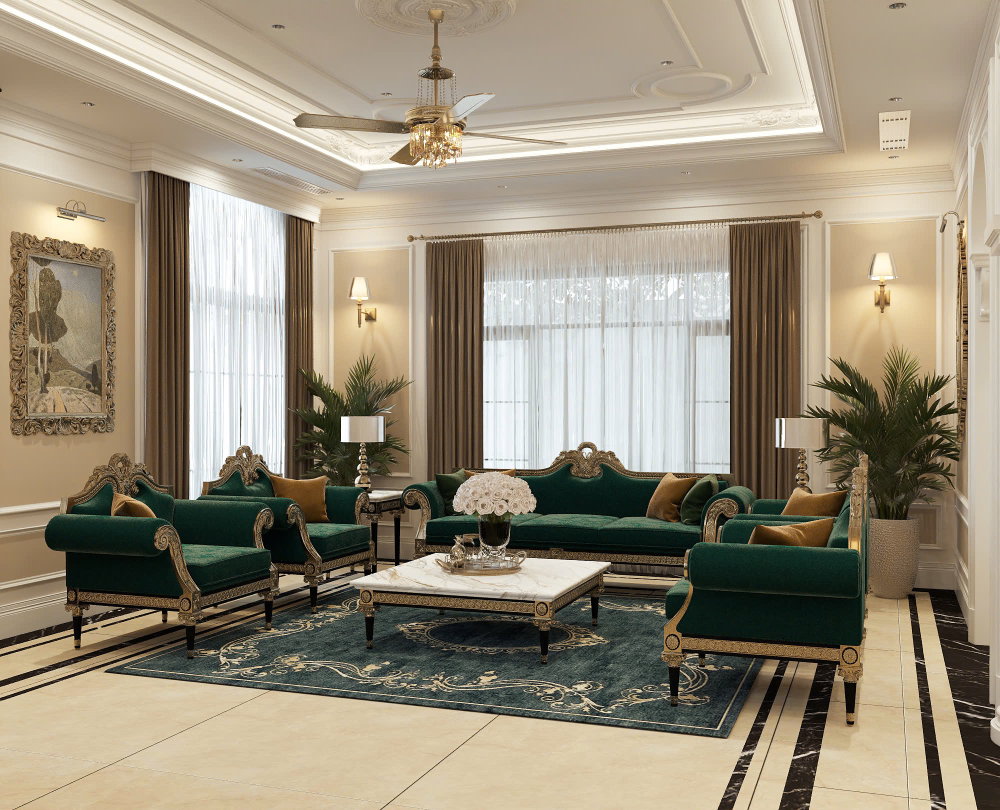 Thiết kế nội thất biệt thự 18 x 14m - bản giao hưởng của ánh sáng