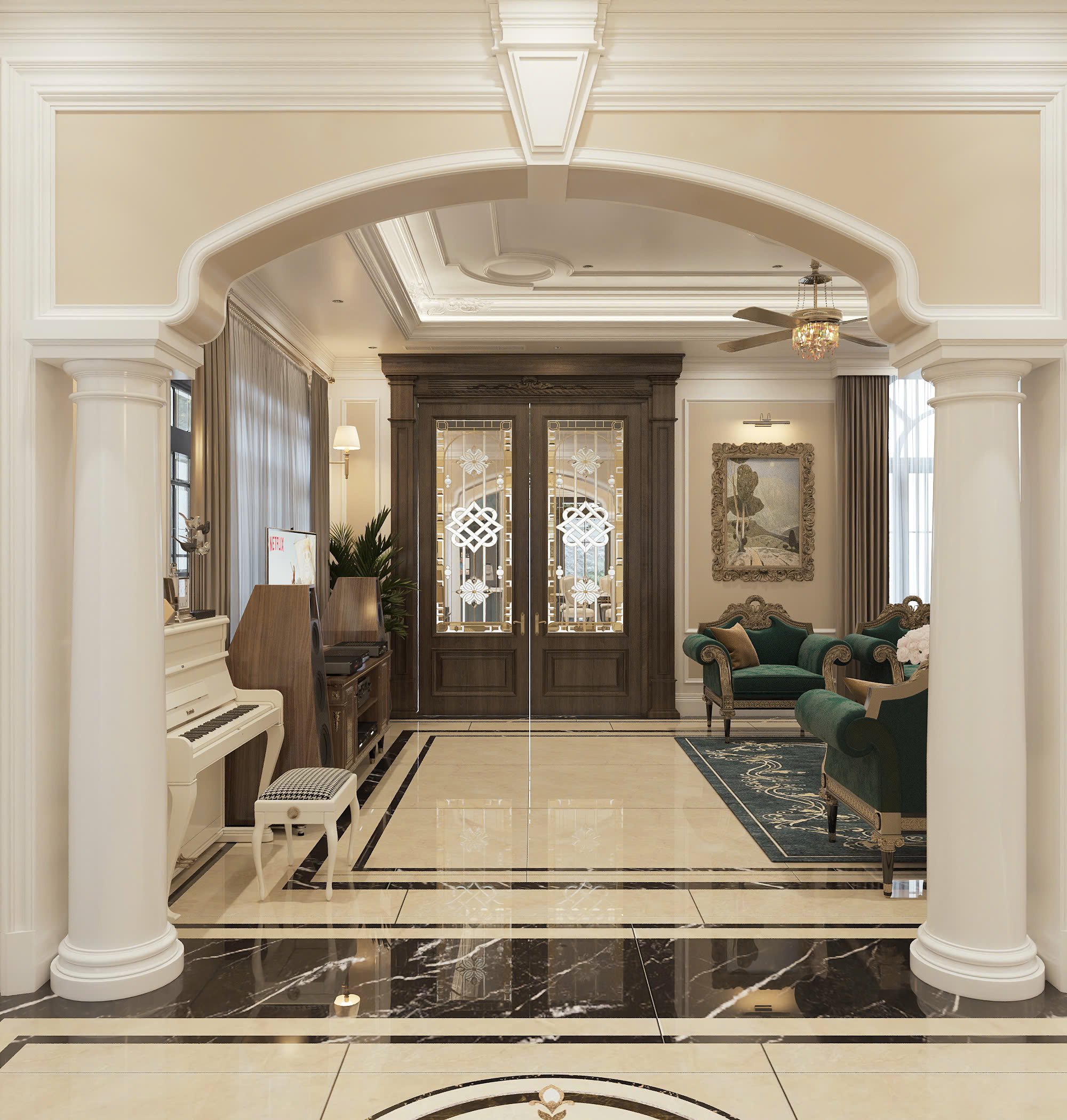 Thiết kế nội thất biệt thự 18 x 14m - bản giao hưởng của ánh sáng