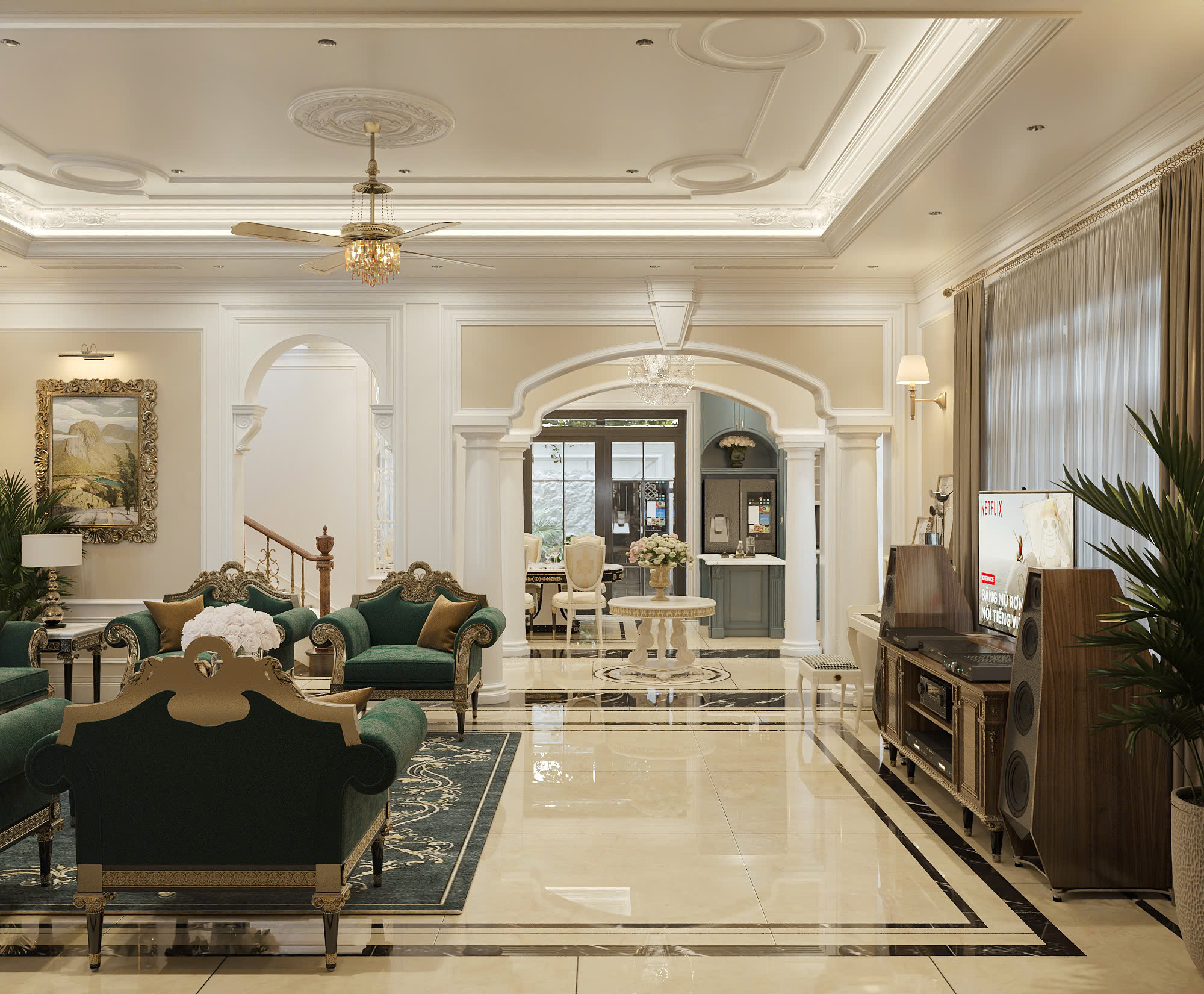 Thiết kế nội thất biệt thự 18 x 14m - bản giao hưởng của ánh sáng