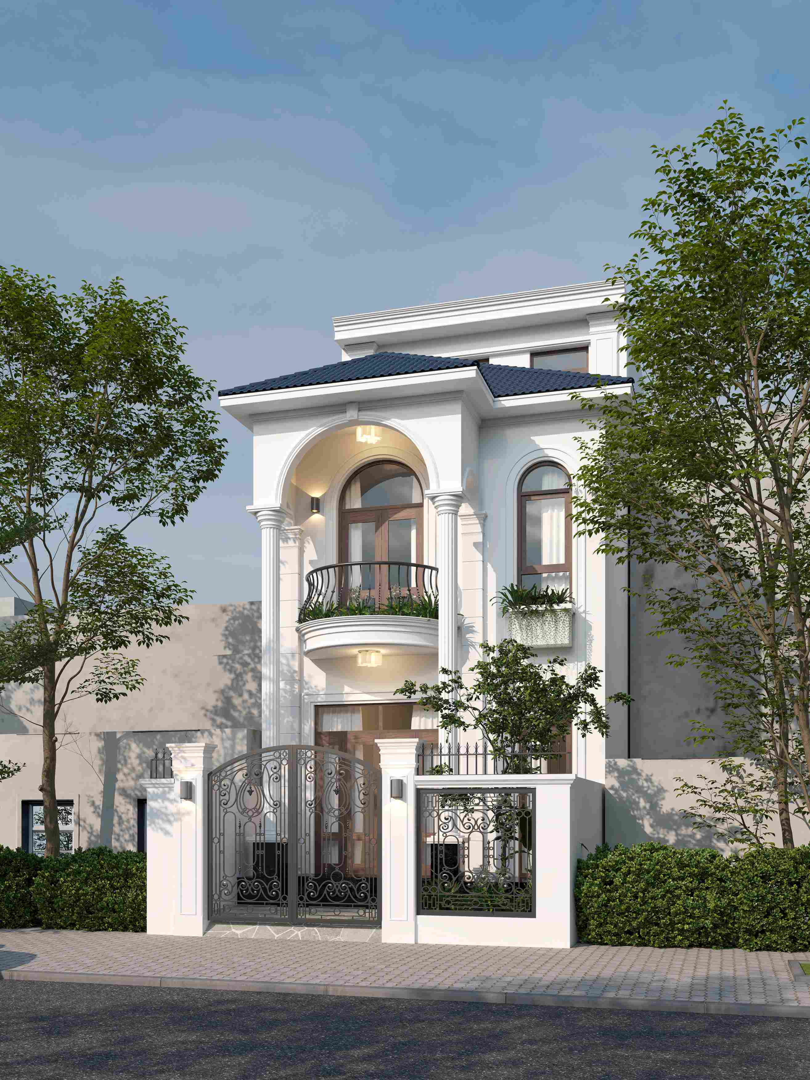 Nhà phố tân cổ điển 6x15m 3 tầng, 3 phòng ngủ