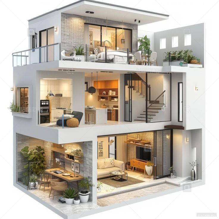 Thiết Kế Nhà Phố Hiện Đại 3 Tầng – Kiến Trúc Đặc Sắc, Không Gian Sống Xanh | NP25107