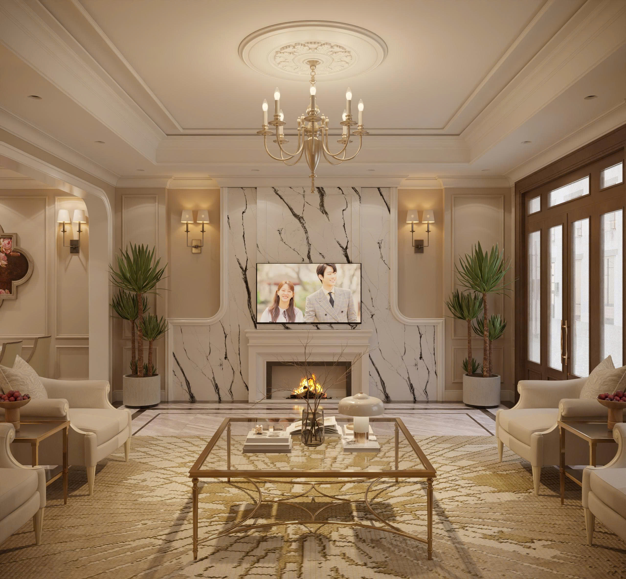 Thiết kế nội thất biệt thự phong cách tân cổ điển