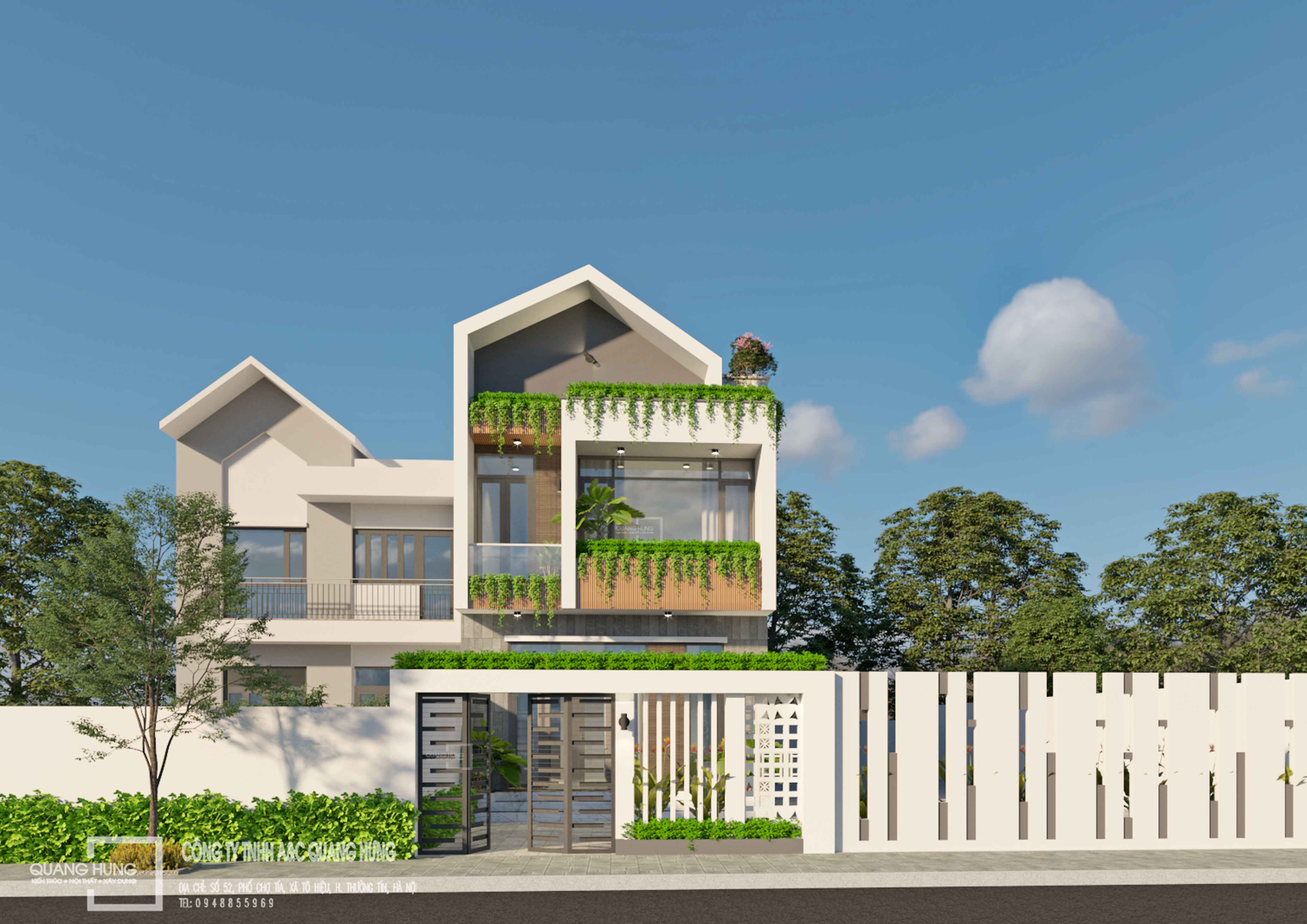 Nhà phố 2 tầng. 6x15m, 3 phòng ngủ