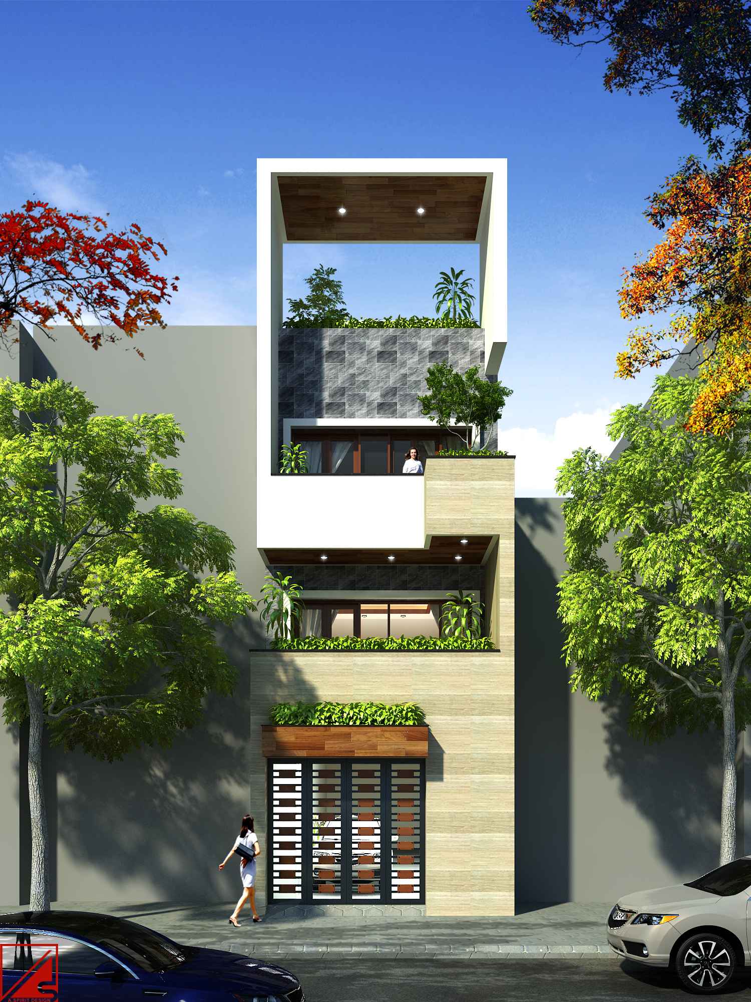 NHÀ PHỐ 4 TẦNG HIỆN ĐẠI 4.5x19m, 3 PHÒNG NGỦ