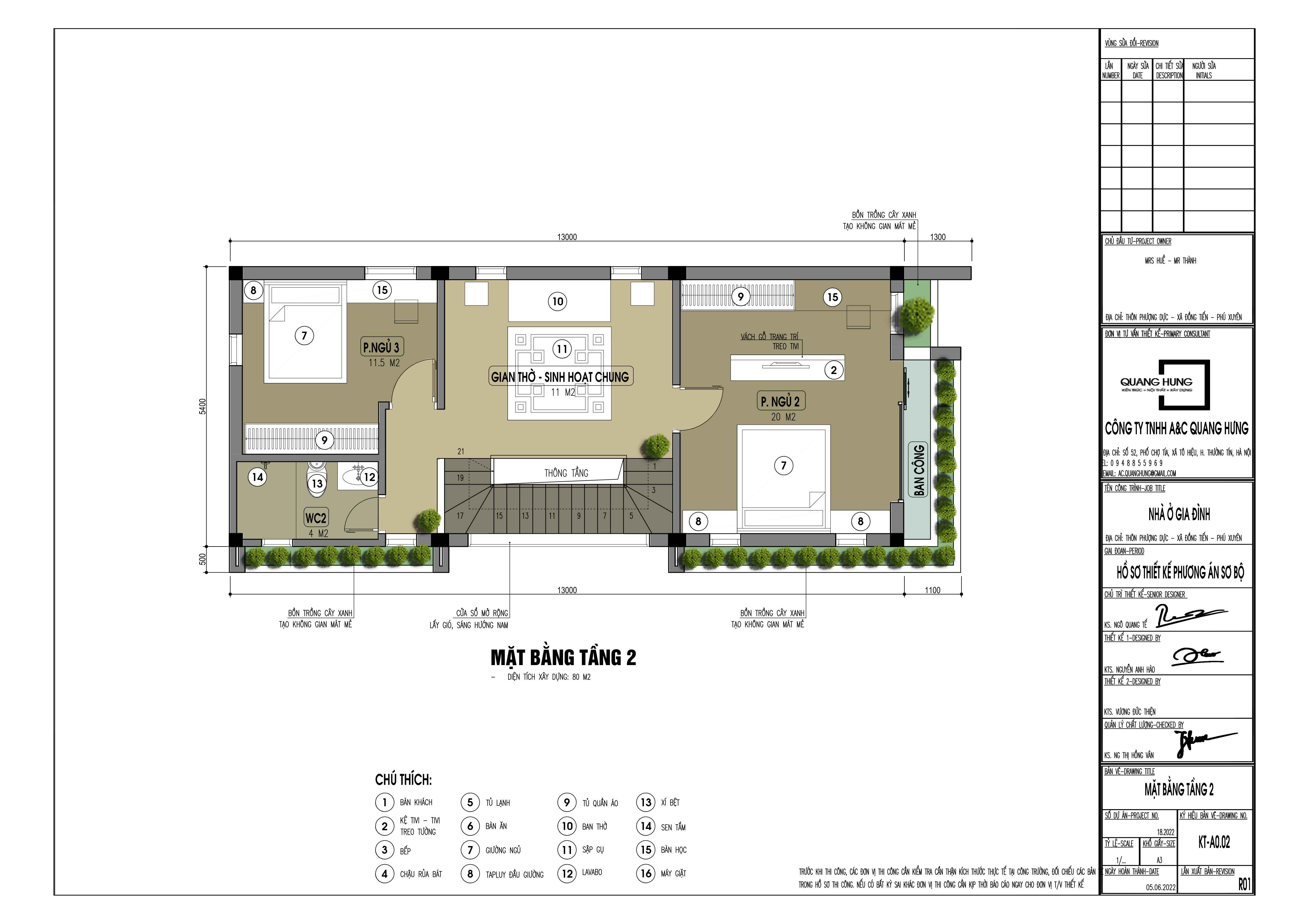 Thiết kế nhà phố hiện đại 3 tầng tại Hà Nội