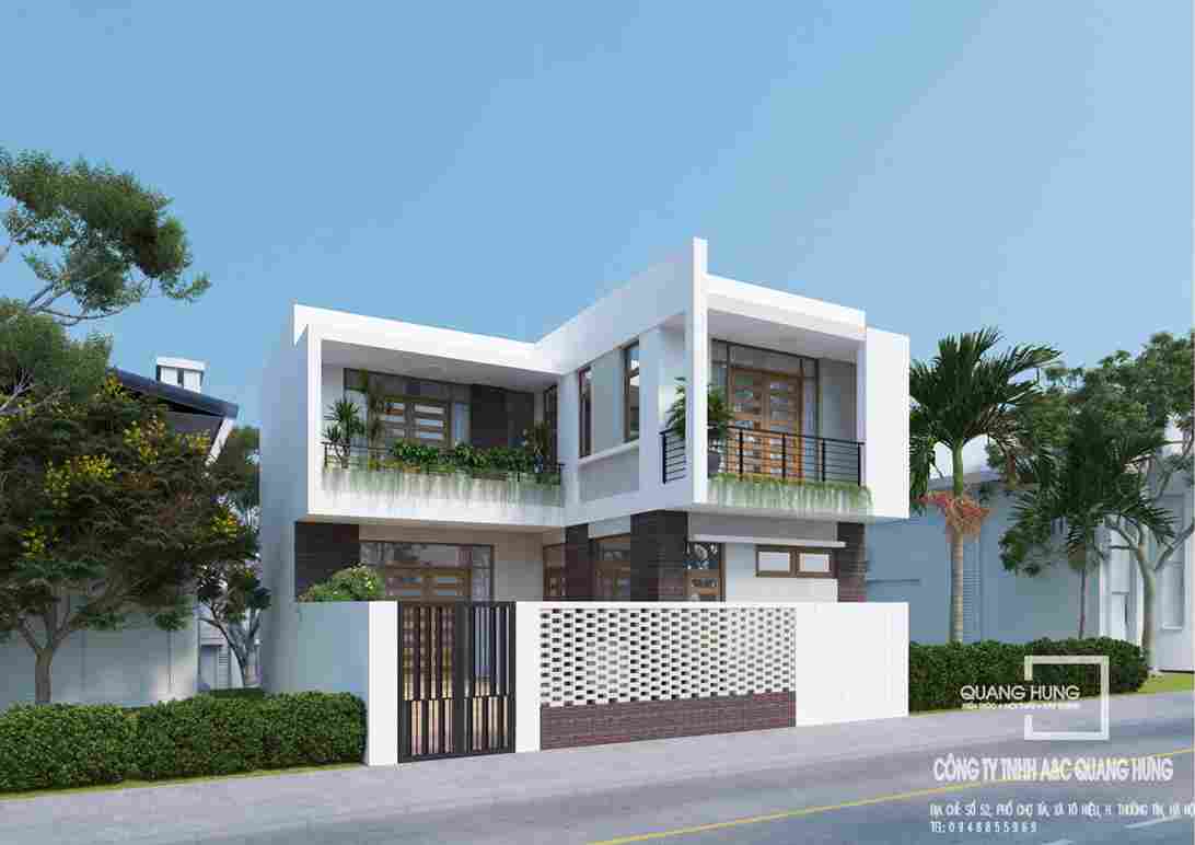 Nhà phố 2 tầng. 10x10m, 3 phòng ngủ.