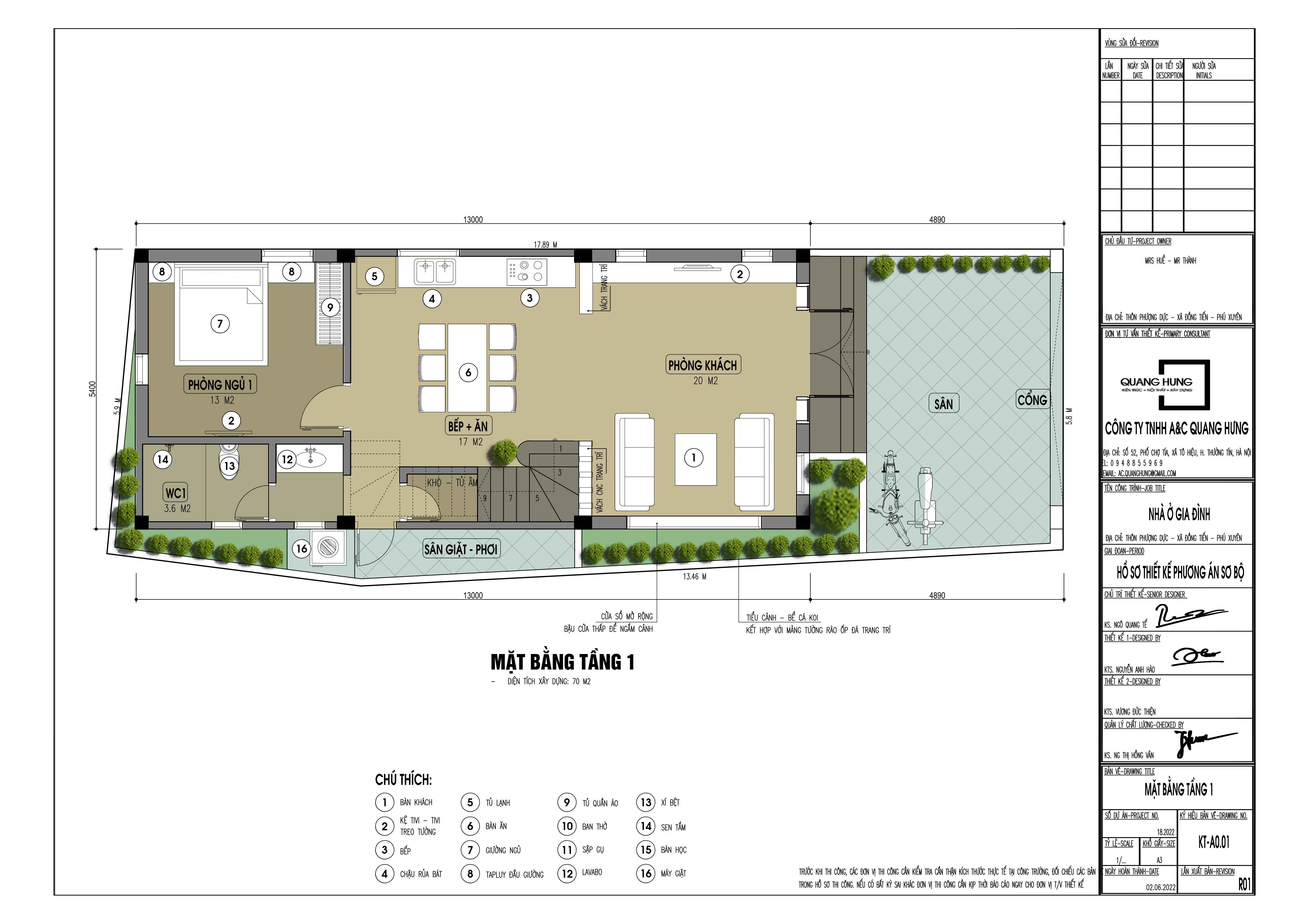 Thiết kế nhà phố hiện đại 3 tầng tại Hà Nội