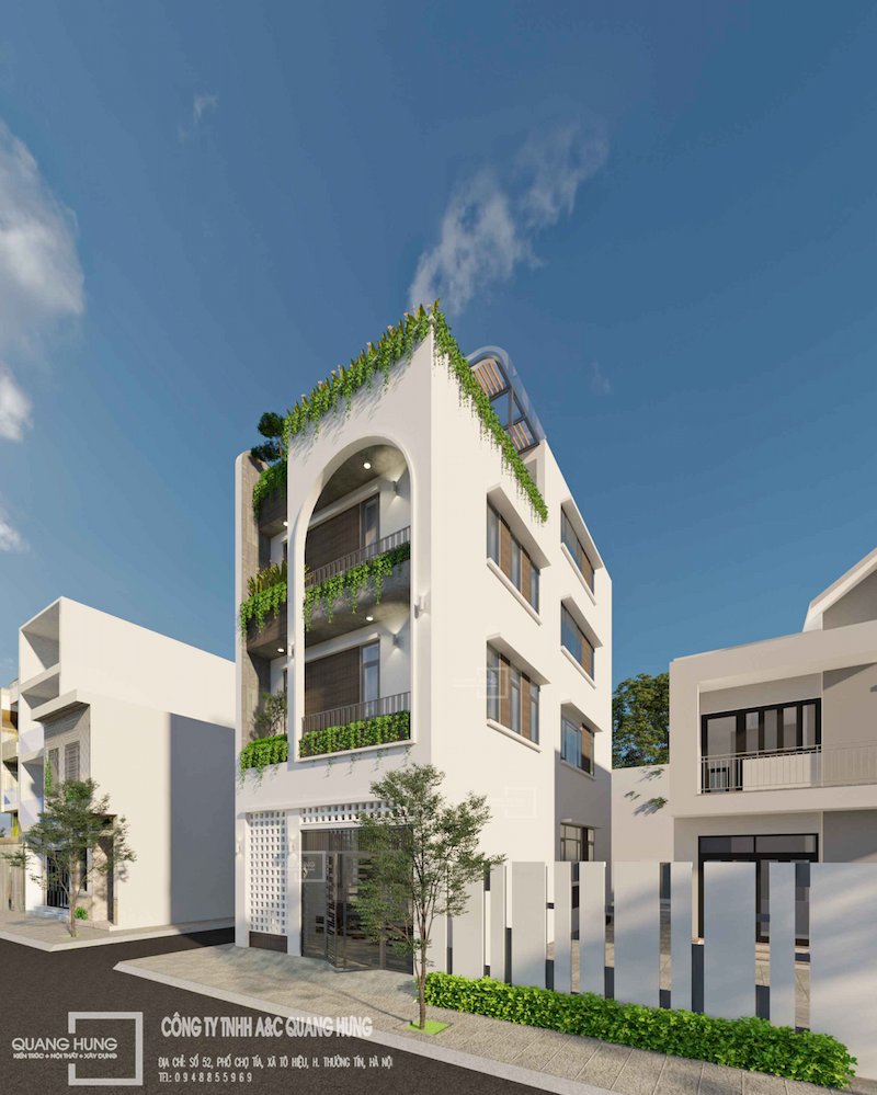 nhà 4 tầng hiện đại