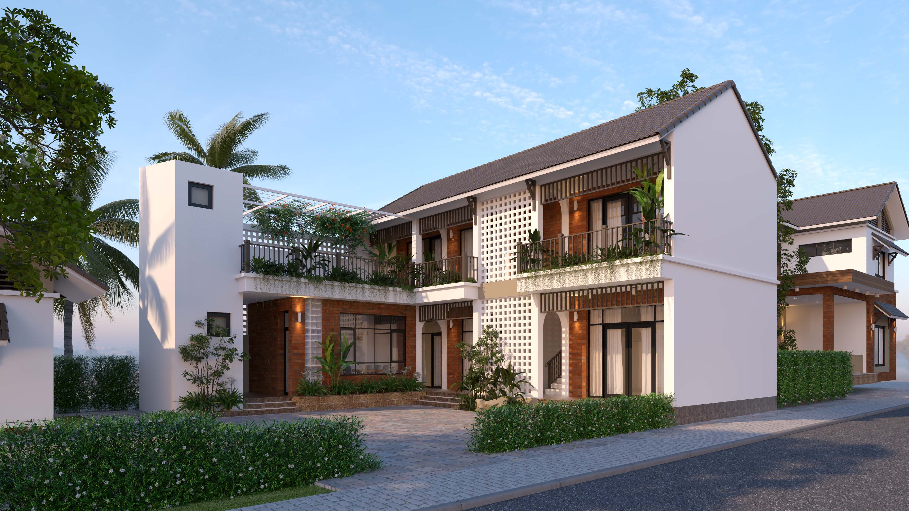 BIỆT THỰ 2 TẦNG MÁI NGÓI TRUYỀN THỐNG, 5 PHÒNG NGỦ- CHI PHÍ CHỈ ~2 TỶ