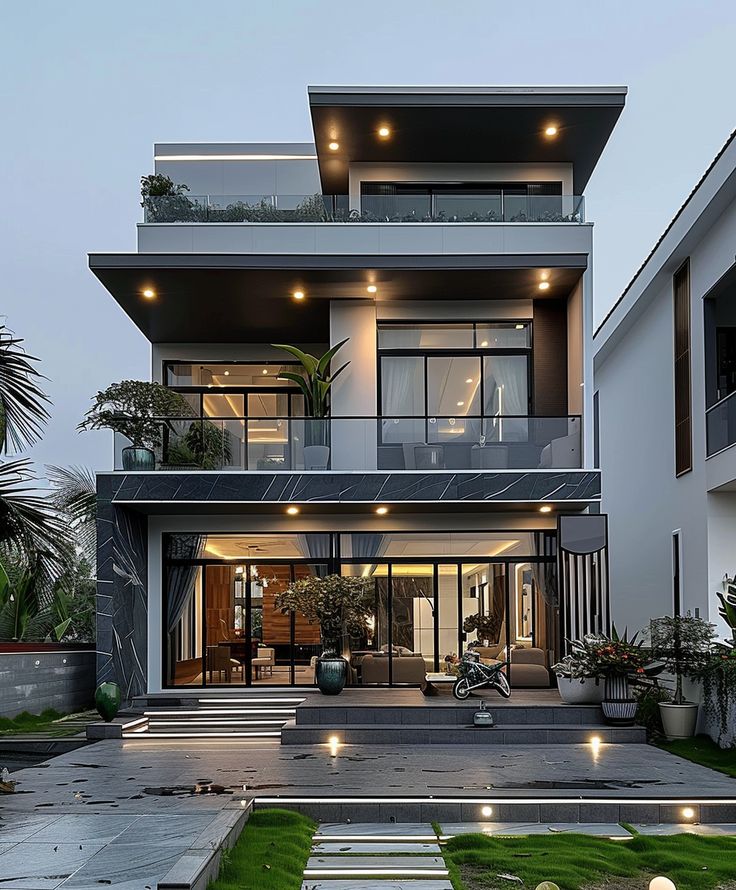 Thiết Kế Nhà Phố Hiện Đại 3 Tầng – Kiến Trúc Đặc Sắc, Không Gian Sống Xanh | NP25107