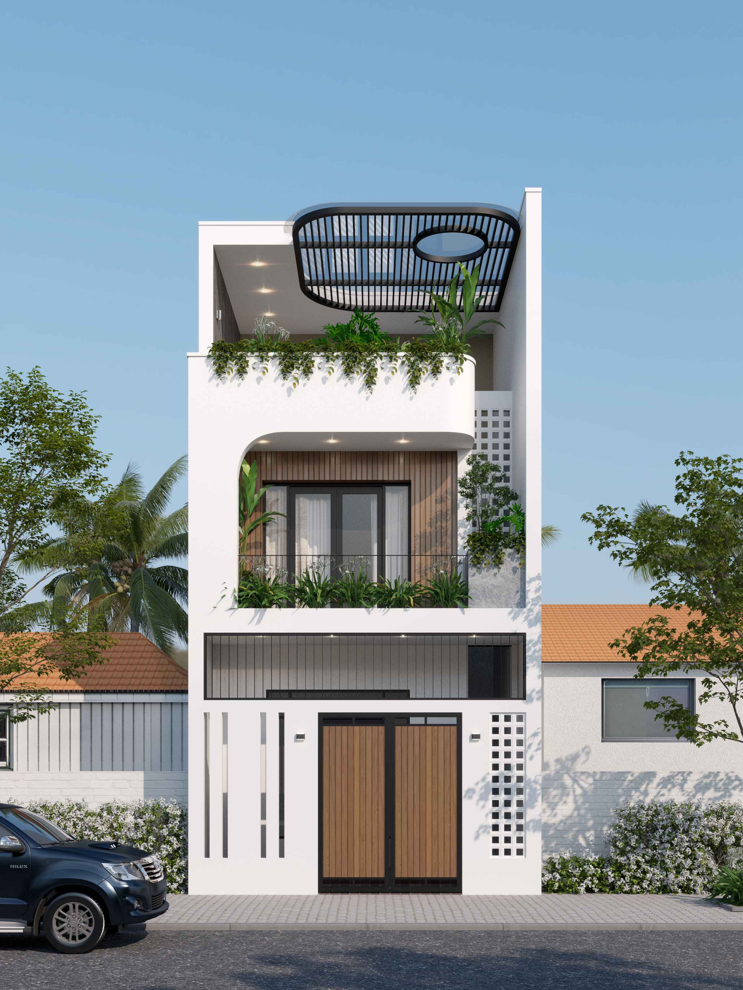 NHÀ PHỐ 3 TẦNG HIỆN ĐẠI 5.8x10m, 4 PHÒNG NGỦ - CHI PHÍ ~1.5 TỶ