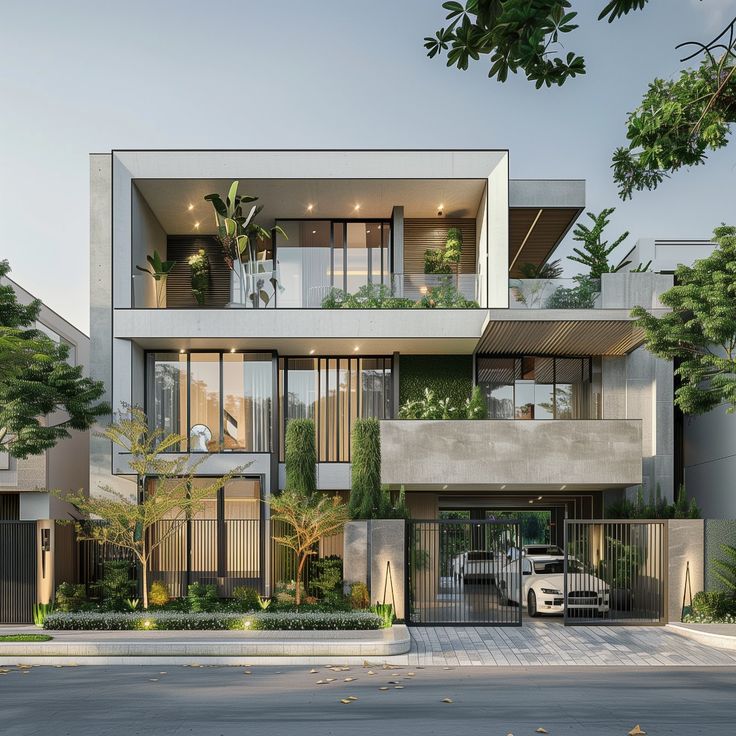 Mẫu Thiết Kế Nhà Phố 2 Tầng 1 Tum 7,5×20m Hiện Đại – NP25108