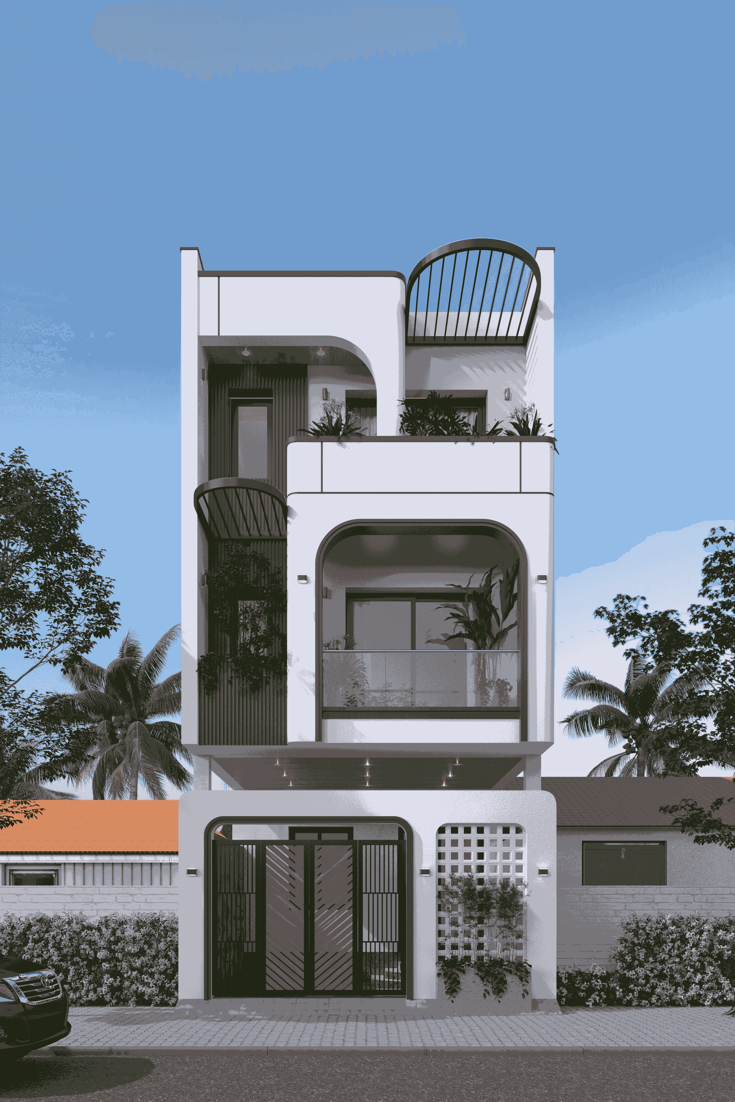 THIẾT KẾ NHÀ PHỐ 3 TẦNG CAO CẤP 5x15M - CHI PHÍ KHOẢNG 1.4 TỶ