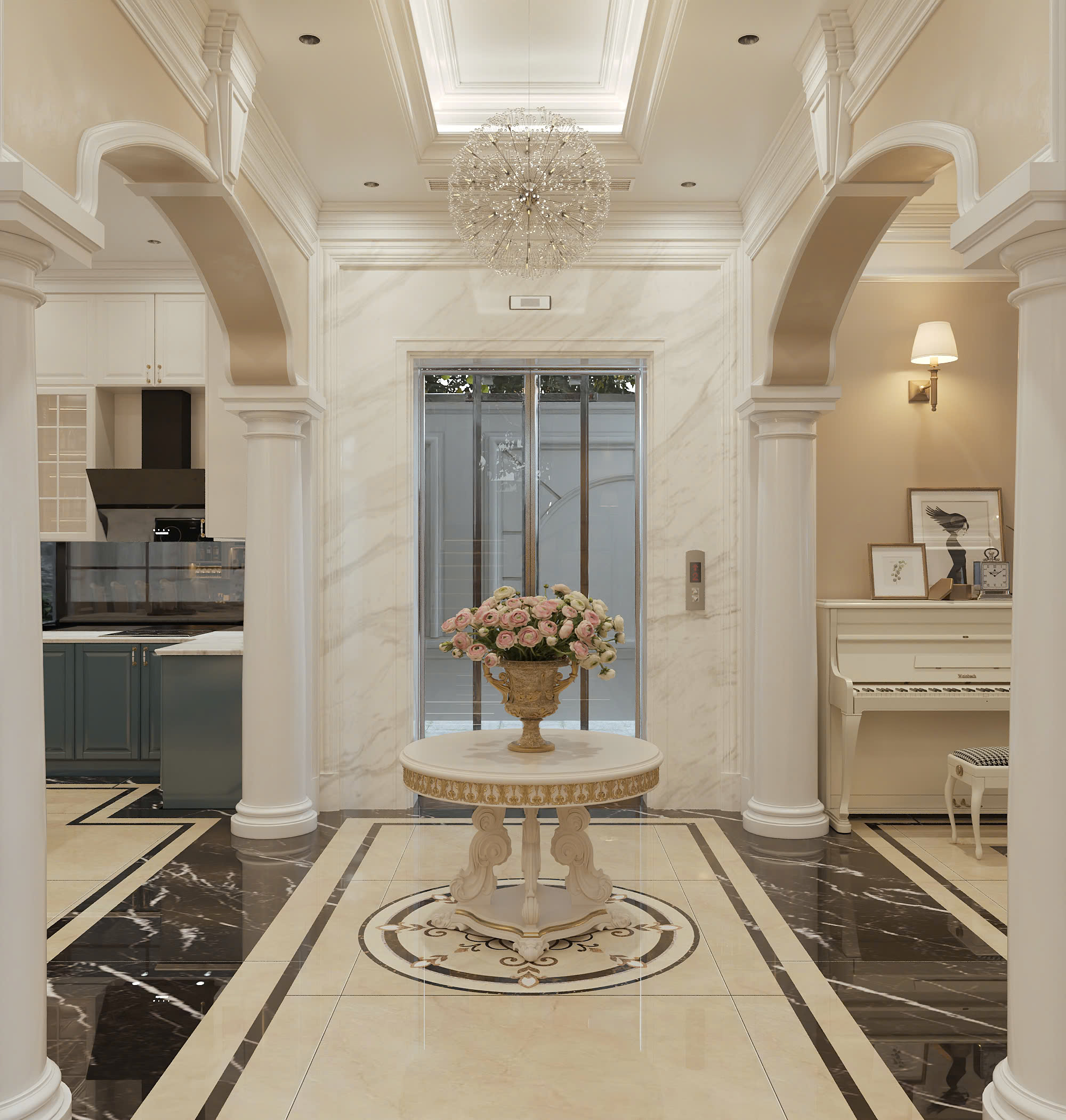 Thiết kế nội thất biệt thự 18 x 14m - bản giao hưởng của ánh sáng