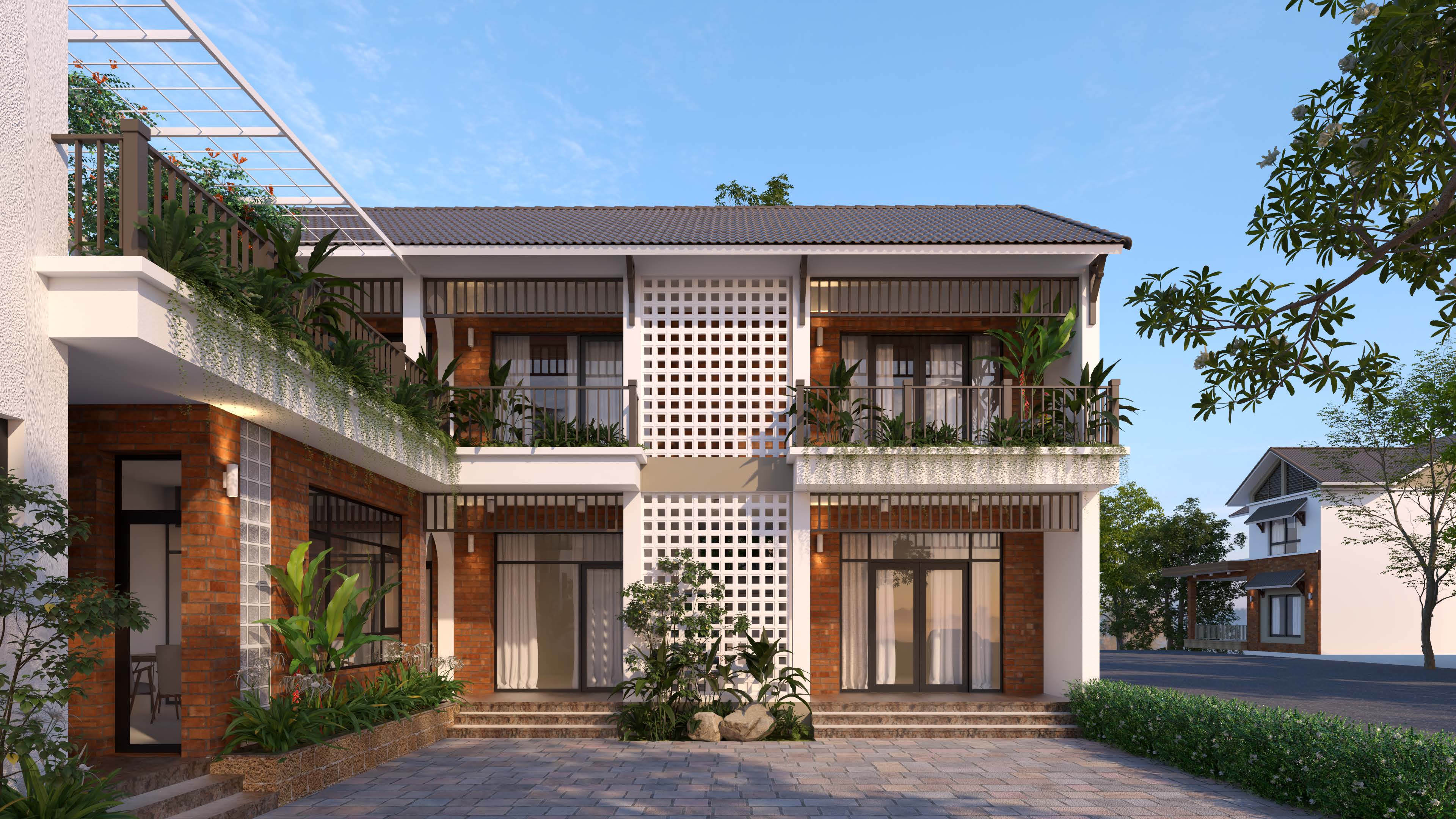 BIỆT THỰ 2 TẦNG MÁI NGÓI TRUYỀN THỐNG, 5 PHÒNG NGỦ- CHI PHÍ CHỈ ~2 TỶ