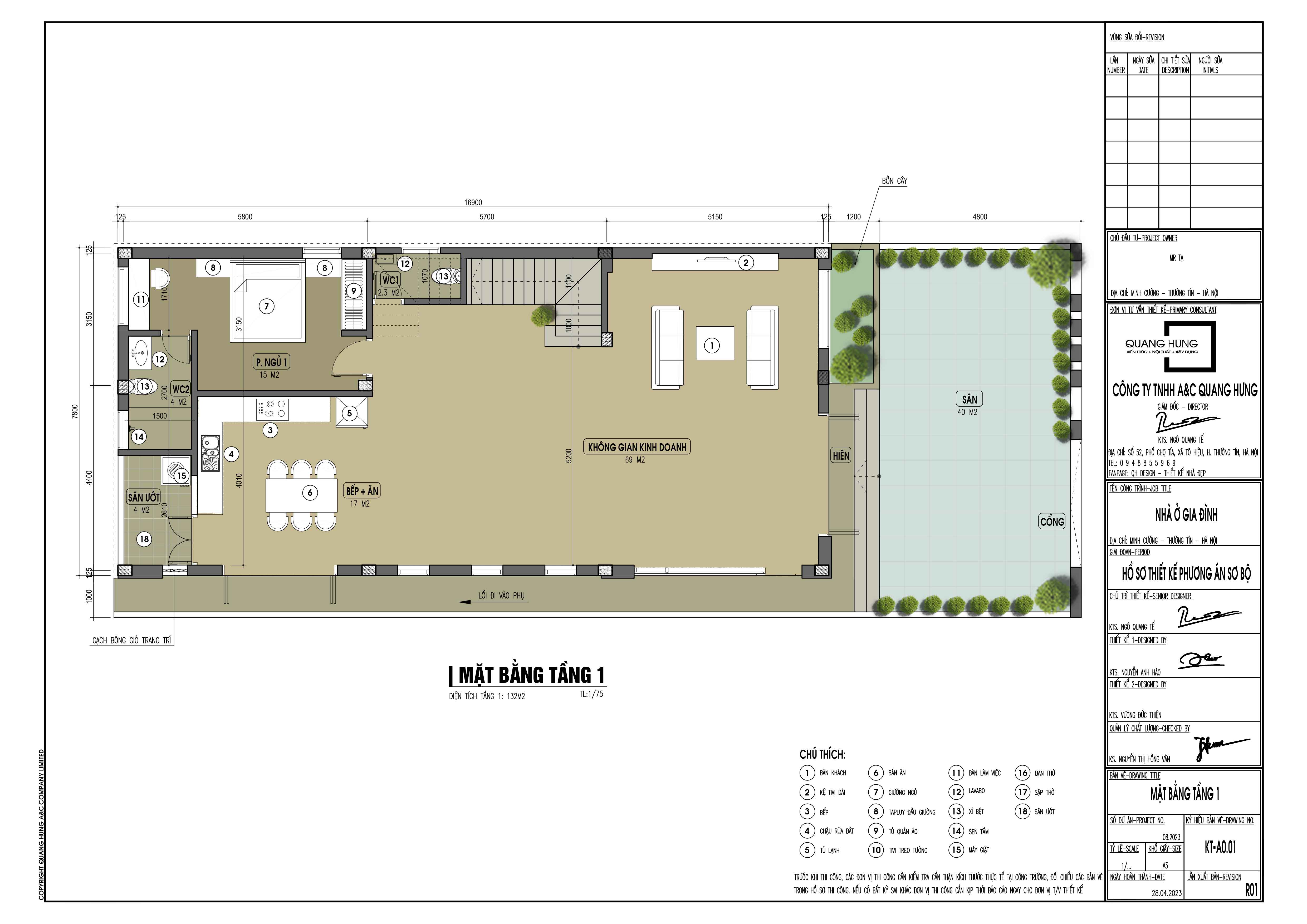 Biệt thự 2 tầng mái nhật. 8x17m lô góc, 4 phòng ngủ kết hợp không gian kinh doanh đồ mỹ nghệ