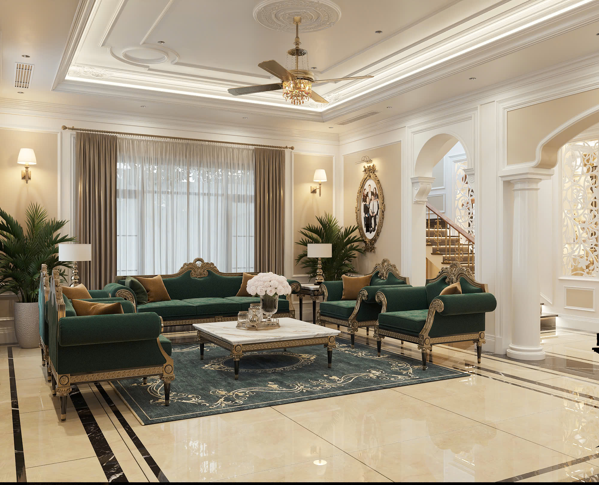 Thiết kế nội thất biệt thự 18 x 14m - bản giao hưởng của ánh sáng