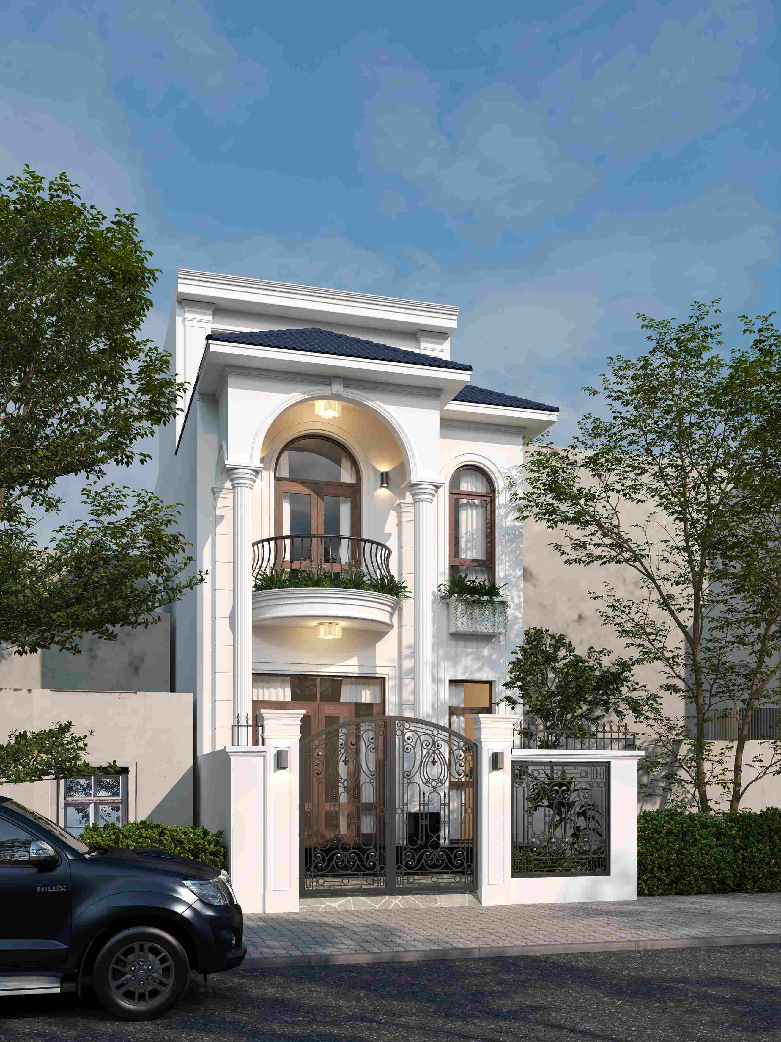 Nhà phố tân cổ điển 6x15m 3 tầng, 3 phòng ngủ