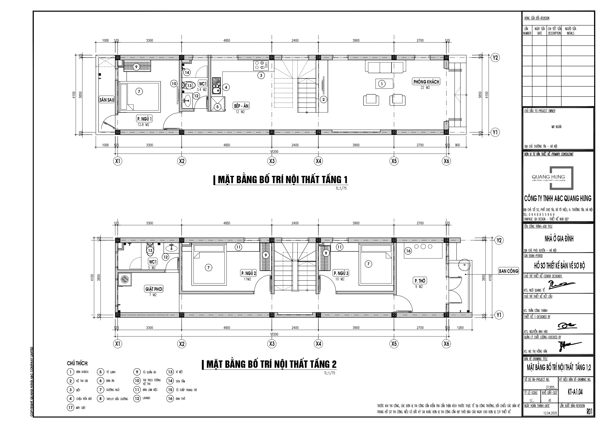 Nhà phố 3 tầng. 4.1x17m, 3 phòng ngủ với phong cách hiện đại