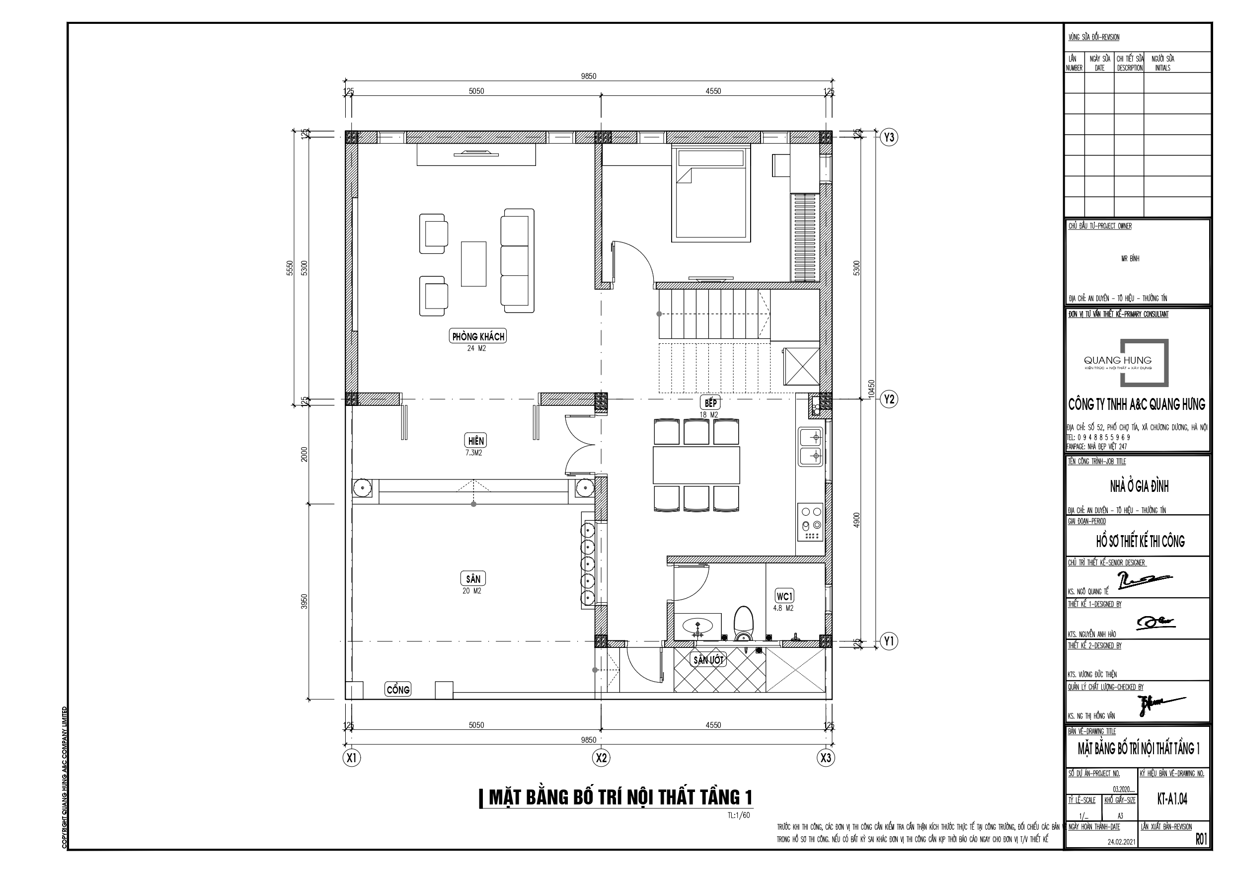 Nhà phố 2 tầng. 10x10m, 3 phòng ngủ.